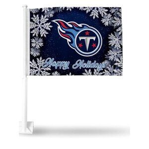 NFL Tennesee Titans Holliday Football Double Sided Theme Car Flag Accessory